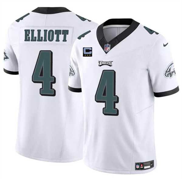 Men & Women & Youth Philadelphia Eagles #4 Jake Elliott White F.U.S.E With 3-Star C Patch Vapor Untouchable Limited Stitched Jersey